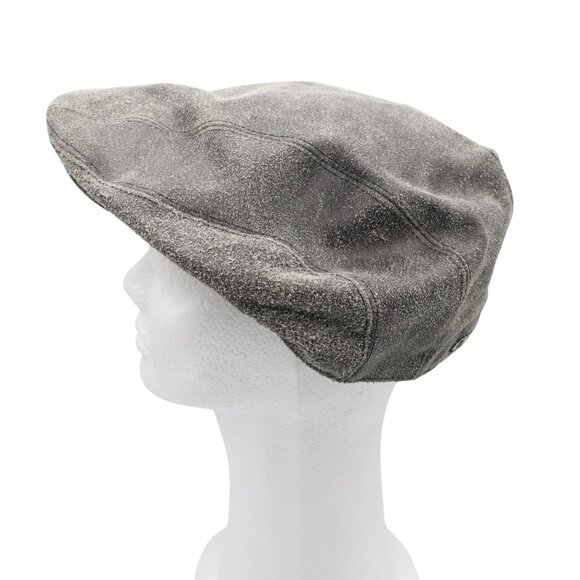 Cremieux Leather‎ Newsboy Cap Men L/XL Gray Golf Casual Staple Timeless Classic - Picture 1 of 13